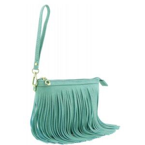 NEW - Small Turquoise Fringe Cross-Body Bag